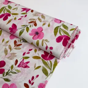 Viskóza RADIANCE Flowers Conie pink digital print