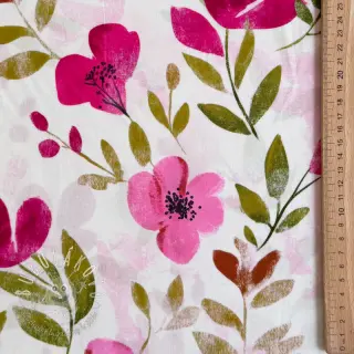 Viskóza RADIANCE Flowers Conie pink digital print
