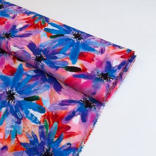 Viskóza ECOVERO Flowers design D digital print