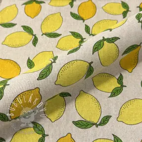 Dekoračná látka Linenlook premium Sunny Lemon Fruit