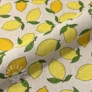Dekoračná látka Linenlook premium Sunny Lemon Fruit