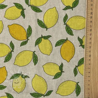 Dekoračná látka Linenlook premium Sunny Lemon Fruit