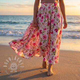 Viskóza RADIANCE Flowers Conie pink digital print