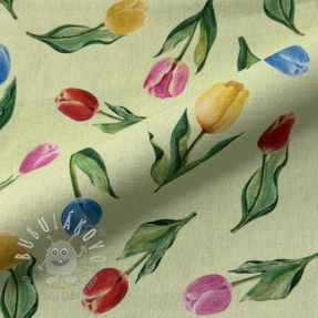 Dekoračná látka Tulip Flower Field digital print