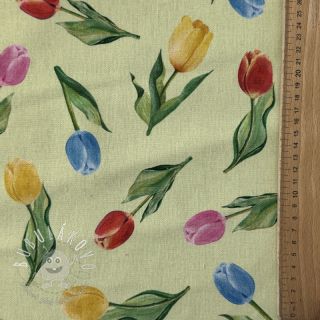 Dekoračná látka Tulip Flower Field digital print