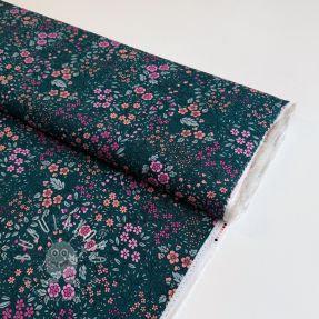 Viskóza ECOVERO Flowers Galia green