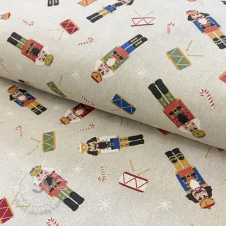 Dekoračná látka Linenlook premium Nutcracker Candy Drum