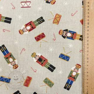 Dekoračná látka Linenlook premium Nutcracker Candy Drum