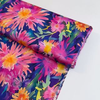 Viskóza SATIN Flowers Danna digital print