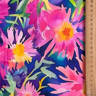 Viskóza SATIN Flowers Danna digital print