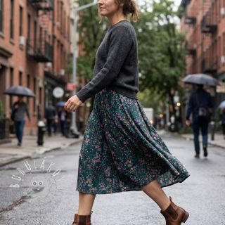 Viskóza ECOVERO Flowers Galia green