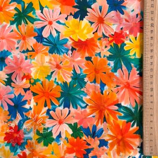 Viskóza ECOVERO Flowers design C digital print