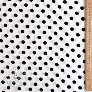 Viskóza RADIANCE Polka dot white