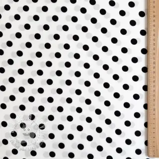 Viskóza RADIANCE Polka dot white