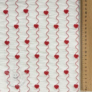 Dvojitá gázovina/mušelín STEPPED Heart