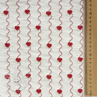 Dvojitá gázovina/mušelín STEPPED Heart