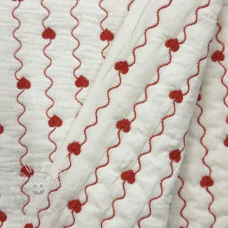 Dvojitá gázovina/mušelín STEPPED Heart