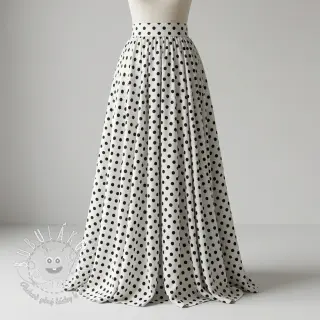 Viskóza RADIANCE Polka dot white