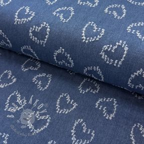JEANS DENIM JACQUARD Hearts