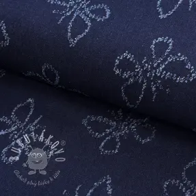 JEANS DENIM JACQUARD Butterflies