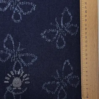 JEANS DENIM JACQUARD Butterflies