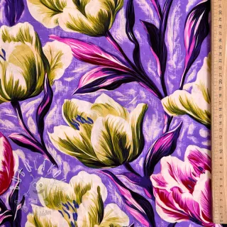 Viskóza ECOVERO Flowers design A digital print