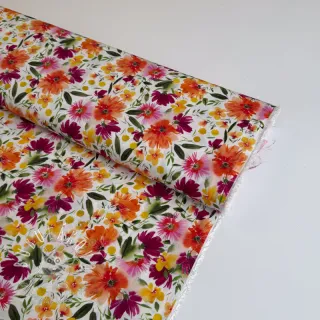 Viskóza STRETCH Flowers Sonja digital print
