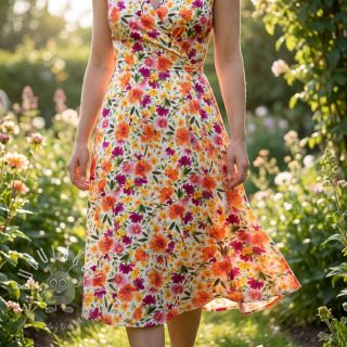 Viskóza STRETCH Flowers Sonja digital print