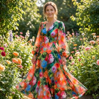 Viskóza RADIANCE Flower design B digital print