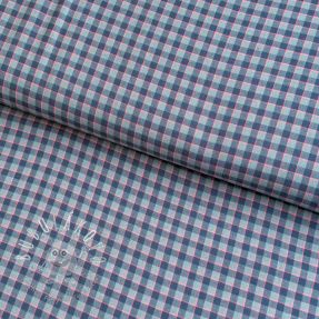 Bavlnená látka YARN DYED Check Anabel teal