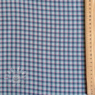 Bavlnená látka YARN DYED Check Anabel teal
