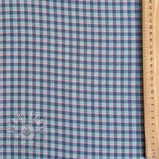 Bavlnená látka YARN DYED Check Anabel teal