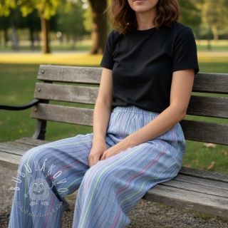 Bavlnená látka YARN DYED NEON Stripe summer