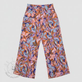 Bavlnená látka VISCOSE Flowers dark petrol