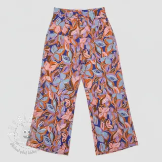 Bavlnená látka VISCOSE Flowers dark petrol