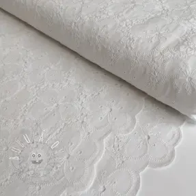Bavlnená látka EMBROIDERY 2 side Camelia