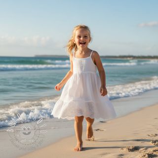 Dvojitá gázovina/mušelín BORDER Helene white