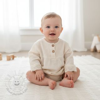 Dvojitá gázovina/mušelín BORDER Helene natural