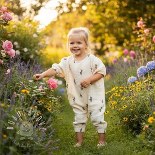 Dvojitá gázovina/mušelín EMBROIDERY Cactus natural