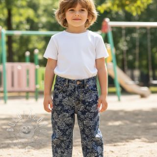 JEANS DENIM JACQUARD Flowie