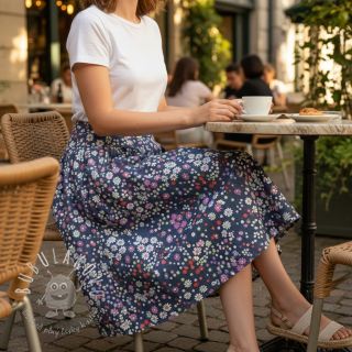 Bavlnená látka JEANS Flowers