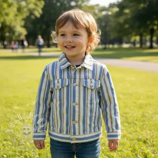 JEANS DENIM YARN DYED Stripe camel