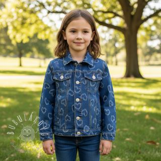 JEANS DENIM JACQUARD Hearts