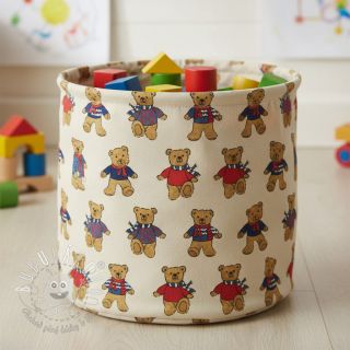 Dekoračná látka Linenlook Teddy Bear Cosy digital print