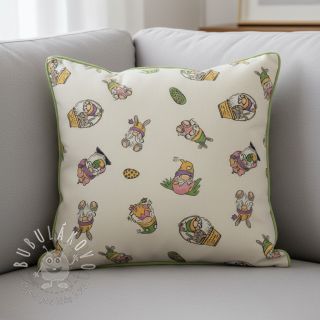 Dekoračná látka Linenlook Tomte Easter Egg digital print