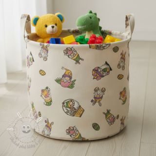 Dekoračná látka Linenlook Tomte Easter Egg digital print