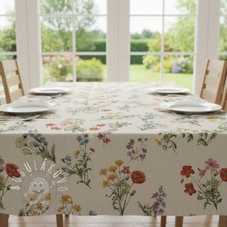 Dekoračná látka Linenlook Delicate Floral Field digital print