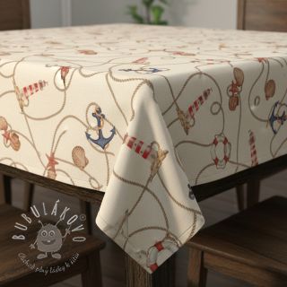 Dekoračná látka Linenlook Maritime Rope Mix digital print