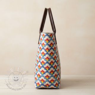 Dekoračná látka Linenlook Graphic Flower Scale digital print