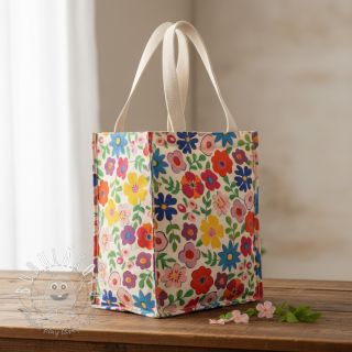 Dekoračná látka Linenlook Flower Fiesta Field digital print